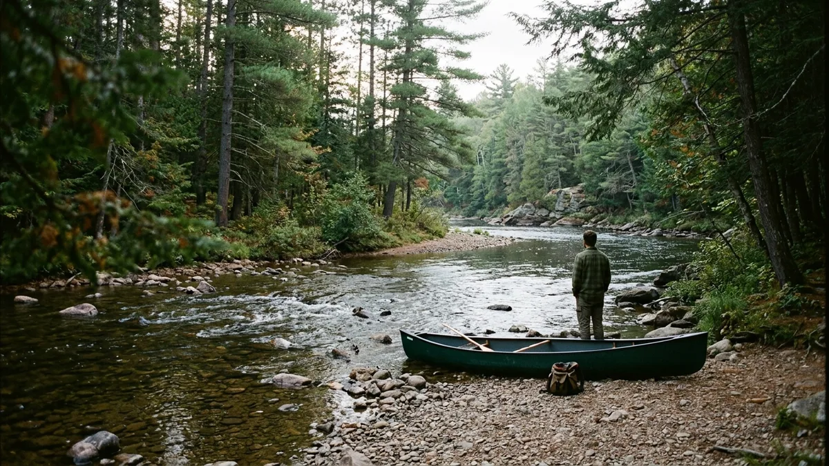 Clear river bend on the Lower Mountain Fork, a local tip for visiting Broken Bow