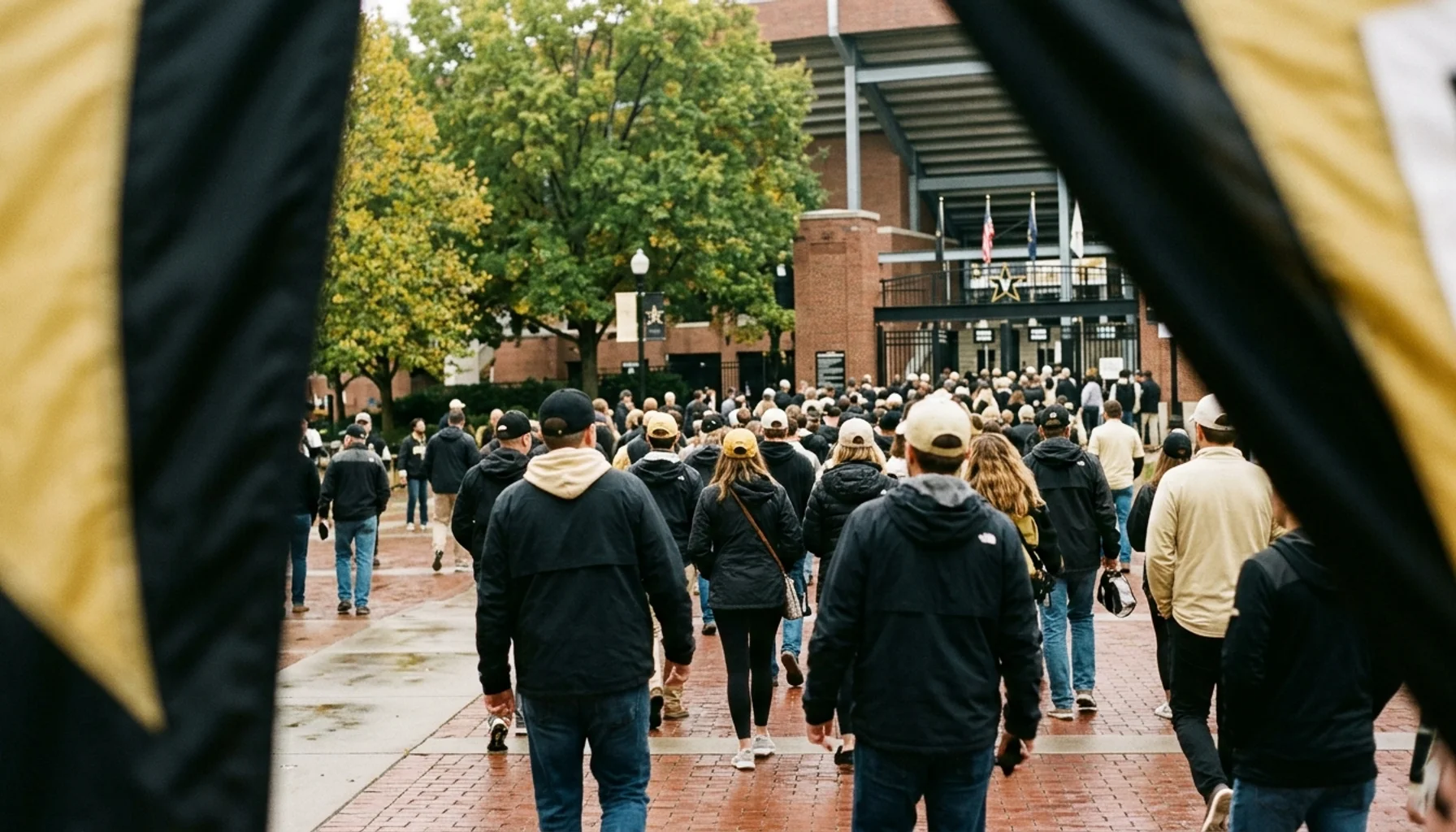 Fans walking toward Vanderbilt Stadium on game day, setting for the NCAA Division I FCS championship Nashville conversation