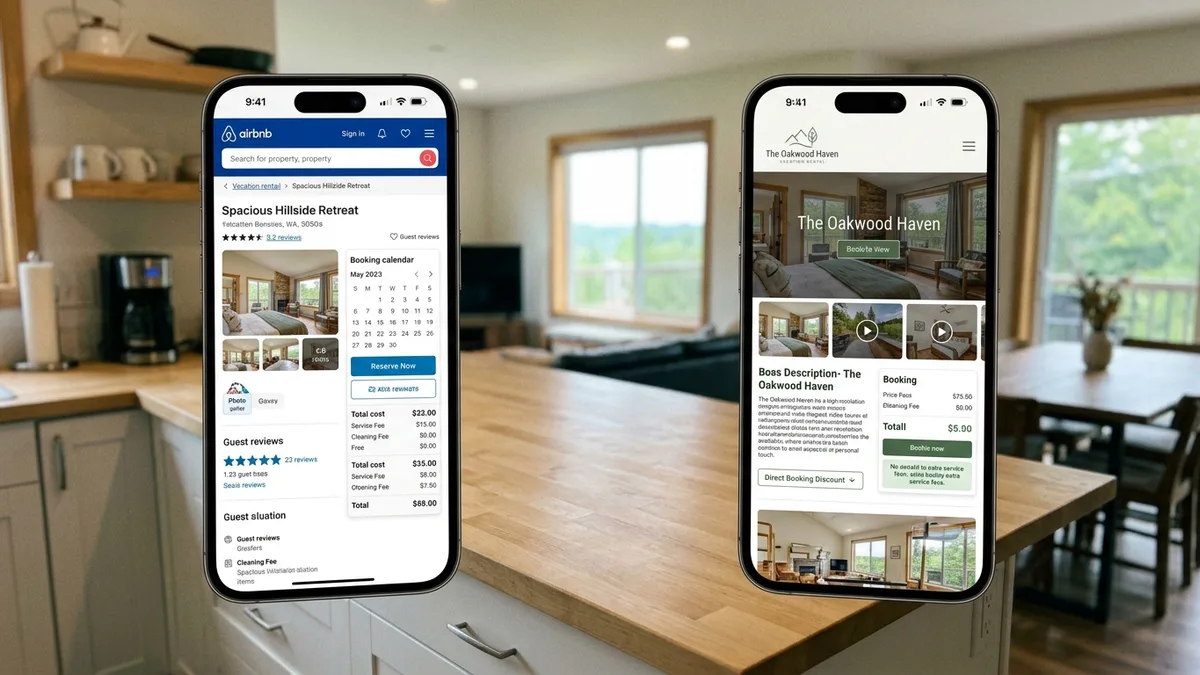 rental booking website versus OTA platform comparison for short-term rental hosts