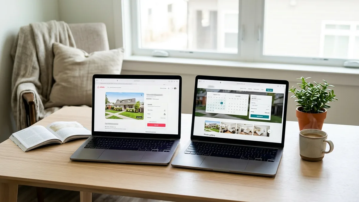 OTA listing versus direct booking website comparison for vacation rental hosts