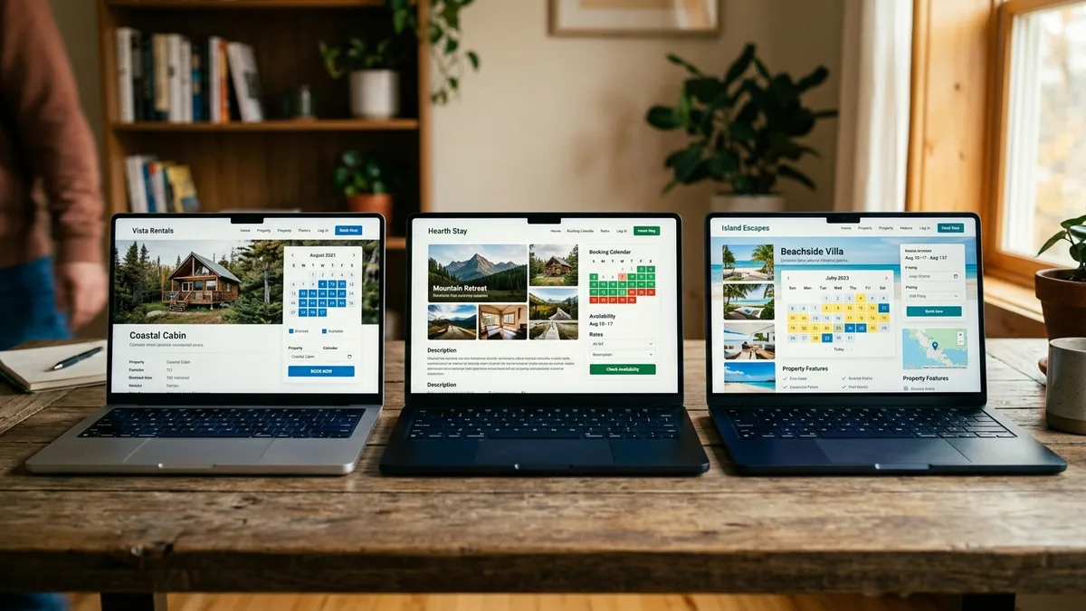 comparing direct booking website builder options for short-term rental hosts