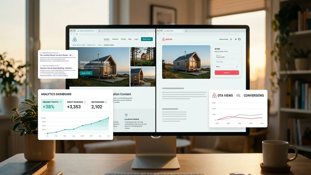 how SEO helps vacation rental websites outrank OTA listings for direct bookings