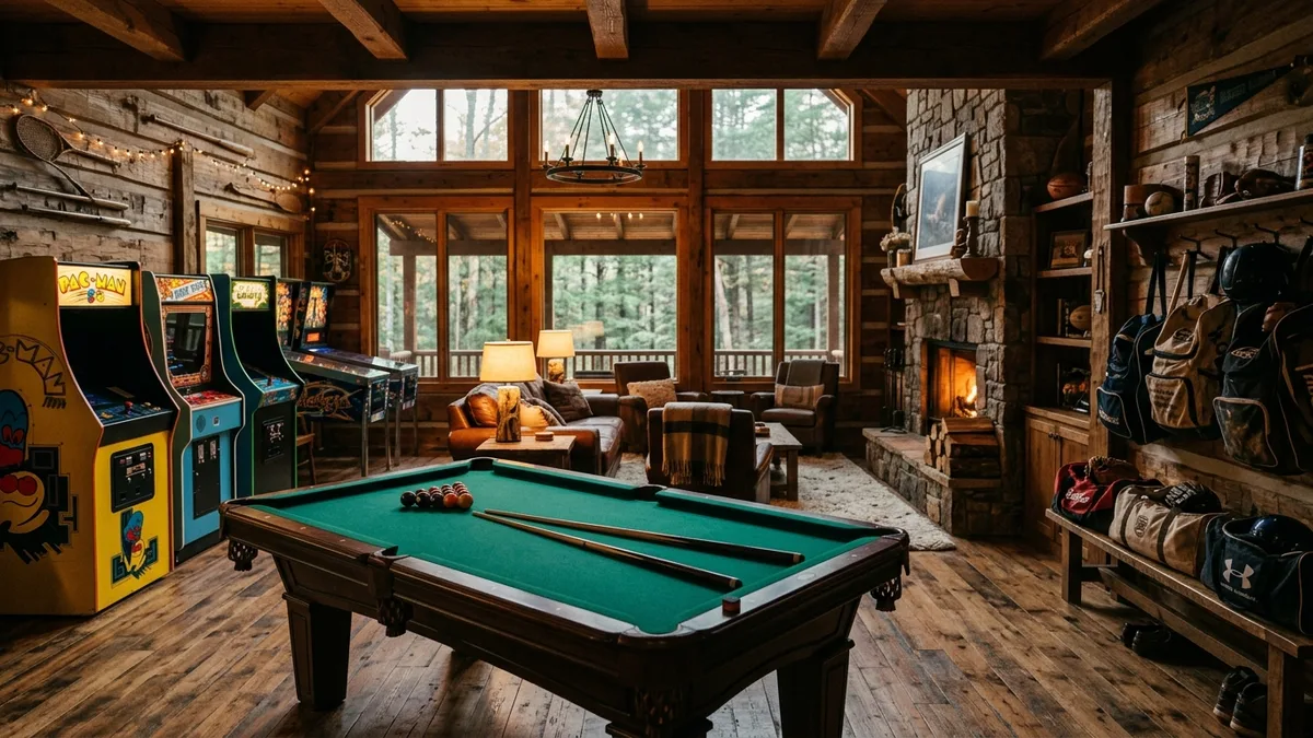 Tournament family cabin with recreational amenities
