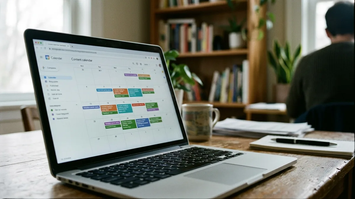 vacation rental content calendar for ranking on google