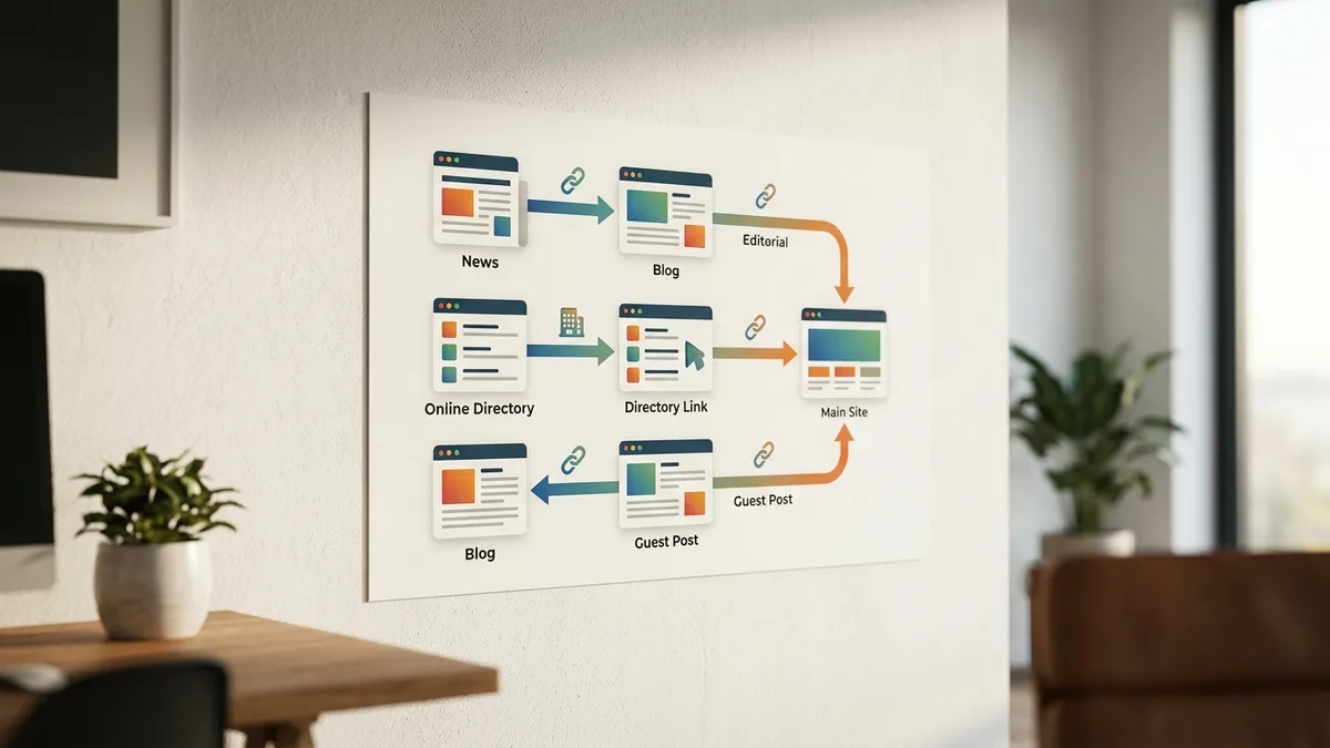 types of backlinks in SEO explained visually for vacation rental websites