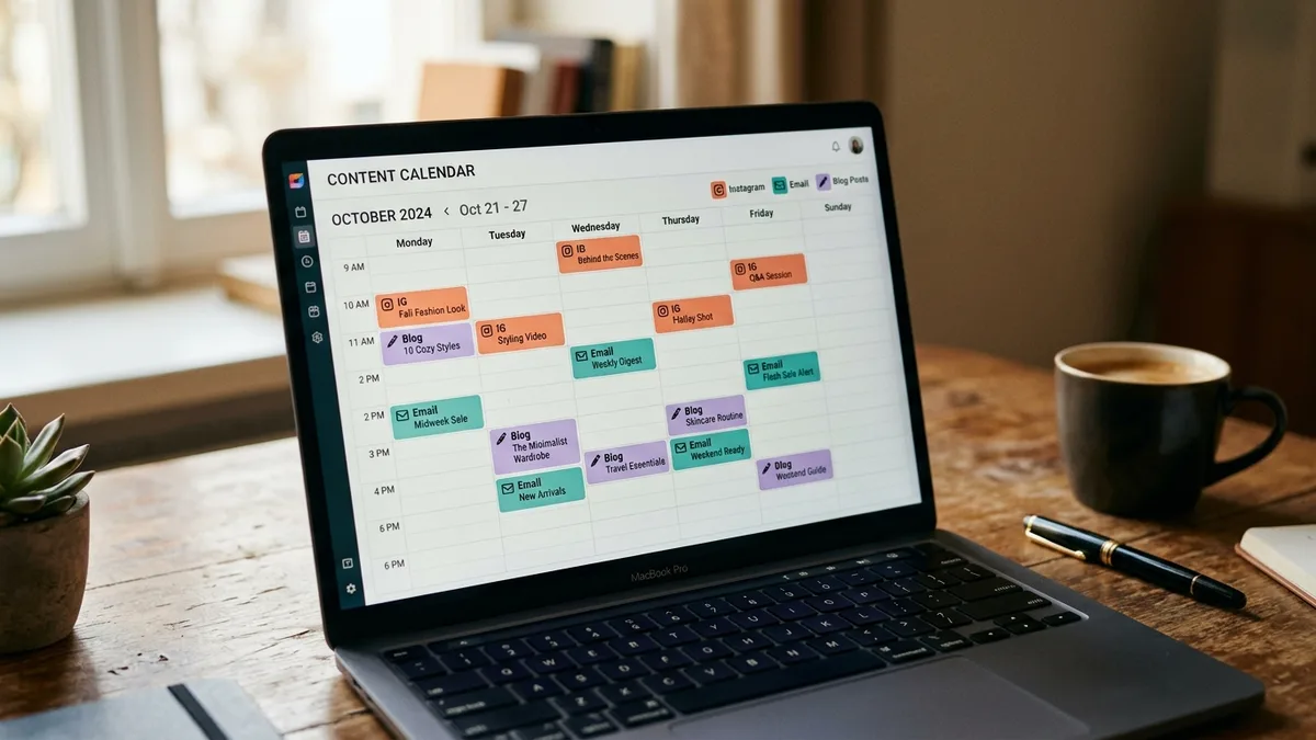 how to automate blog posts property manager content calendar scheduling dashboard