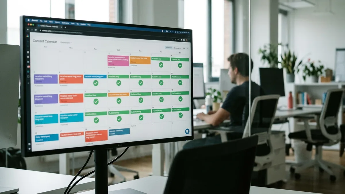 content calendar strategy to get more traffic to vacation rental website