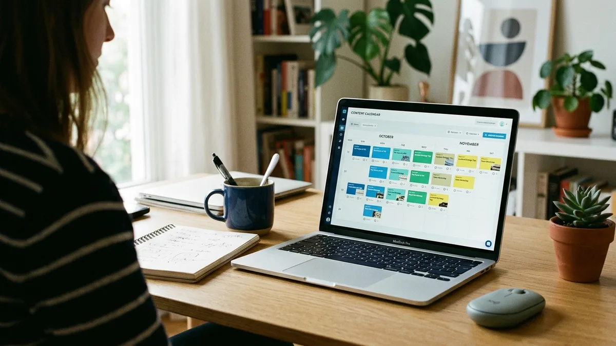 inkSTR content calendar automating SEO content publishing schedule