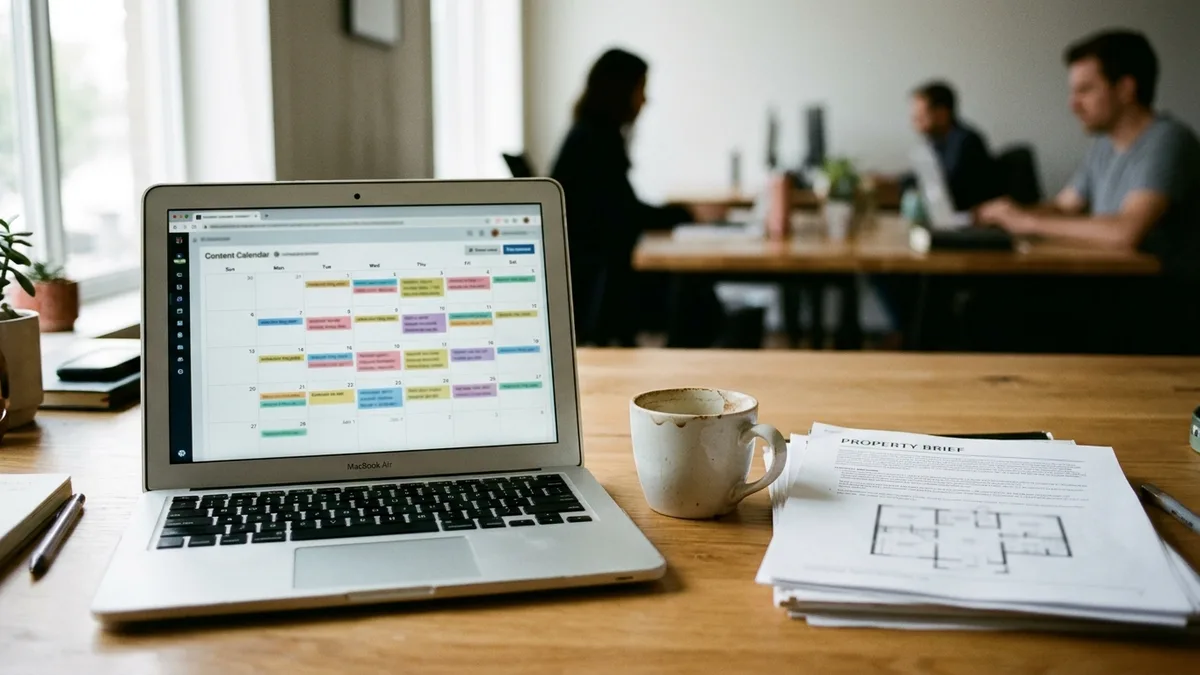 Content calendar workflow for outsourcing blog writing for rental properties