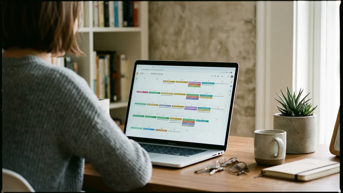 Automated blogging content calendar scheduling vacation rental blog posts on autopilot