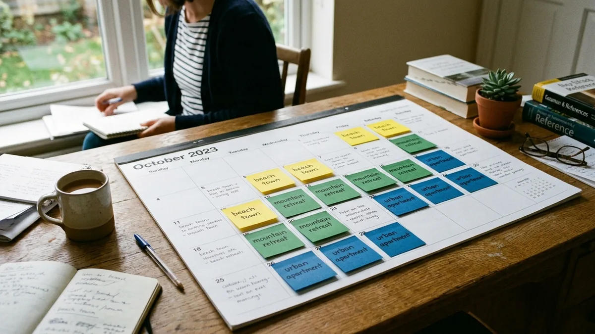 content calendar for seo writer ai vacation rental blog strategy