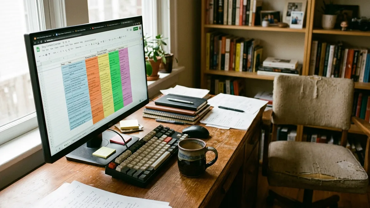 seo writer content calendar for vacation rental blog scheduling