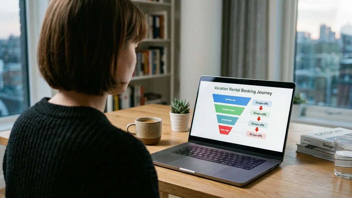 booking funnel audit to fix low vacation rental conversion rate