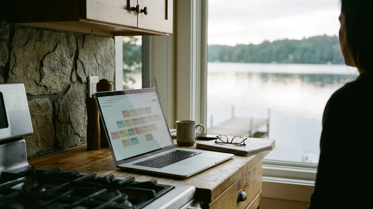 Scheduling blog posts to raise SE ranking for a lake house rental