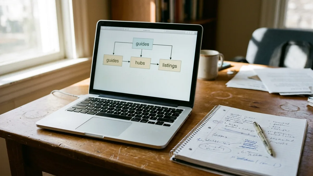 Internal linking structure for a vacation rental website