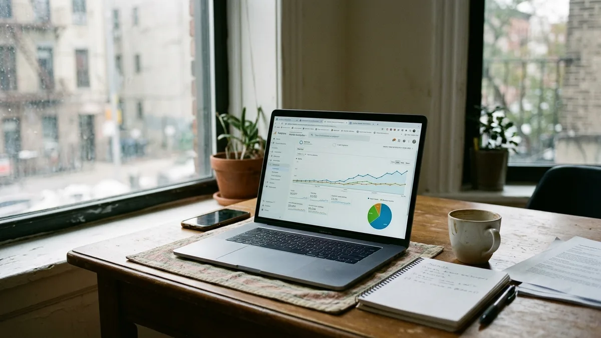 Hospitality SEO analytics showing organic traffic for a rental website