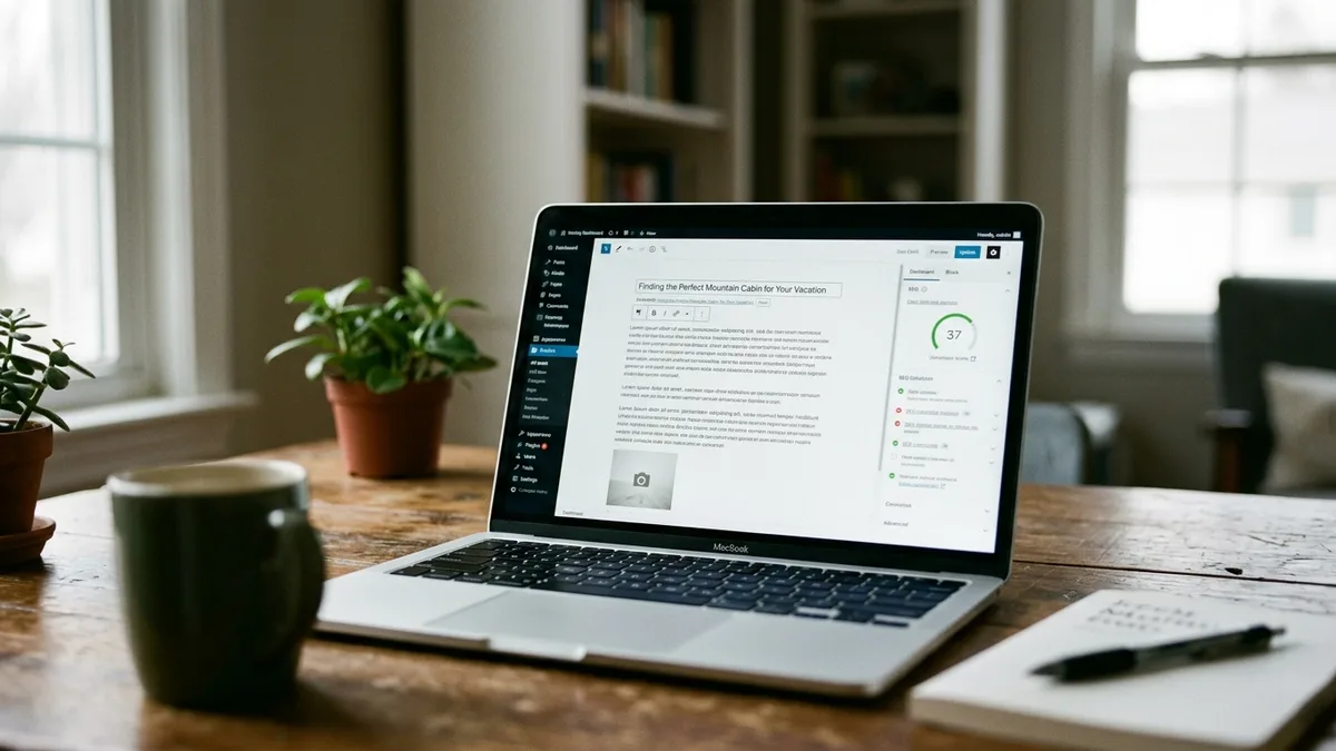 Setting up an SEO blog site dashboard for a vacation rental business