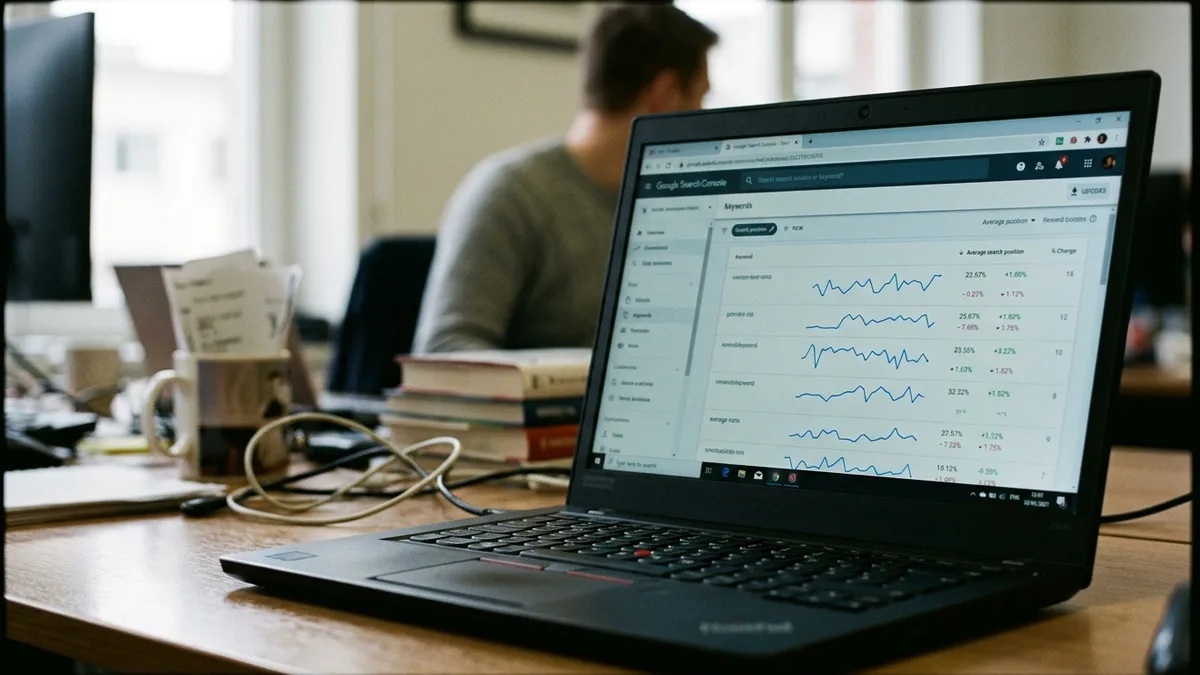 SEO position tracking dashboard for vacation rental website