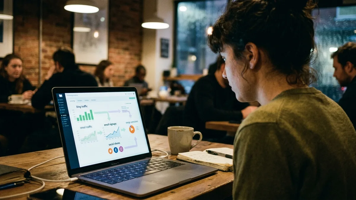 Multi-channel marketing dashboard supporting a seo do-it-yourself content strategy