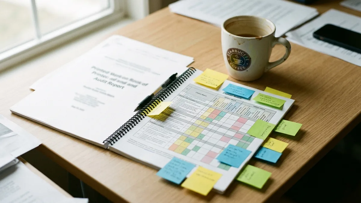 GEO audit report template with citation matrix for a rental brand
