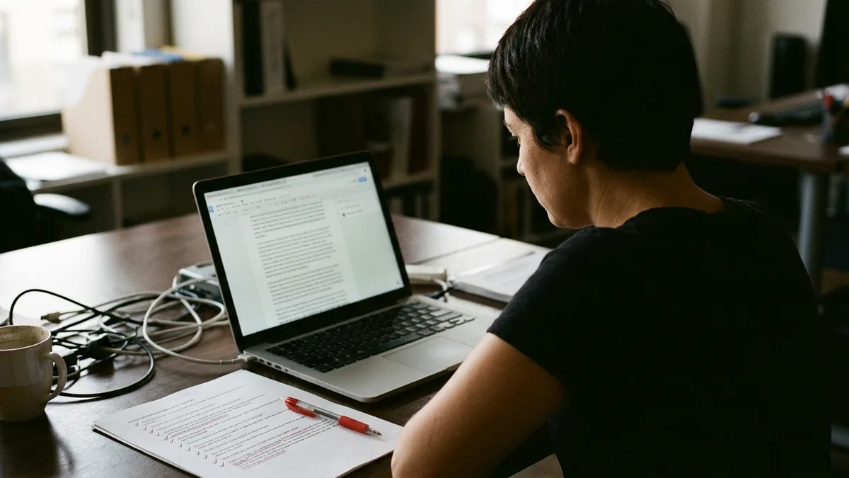 Quality control review process within an AI-powered marketing platform