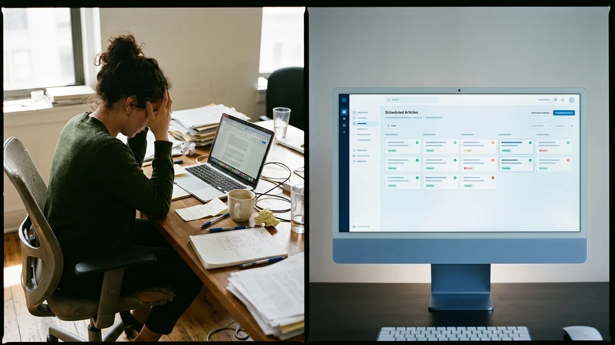 Manual content creation versus automated SEO ROI workflow for STR operators