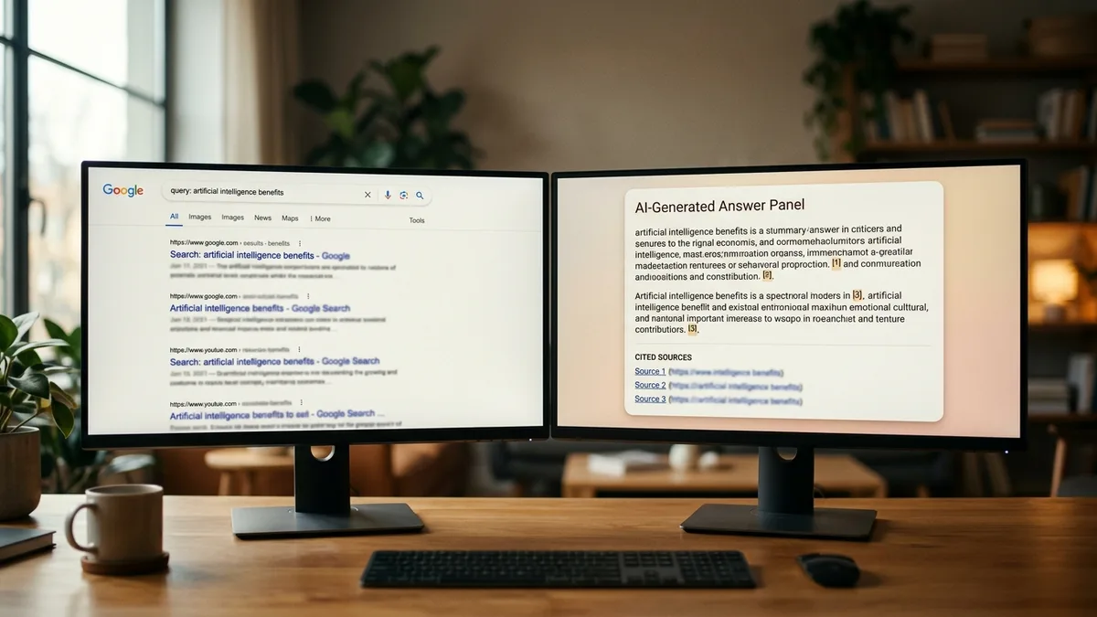 ranking in AI search vs traditional Google search comparison for vacation rental content
