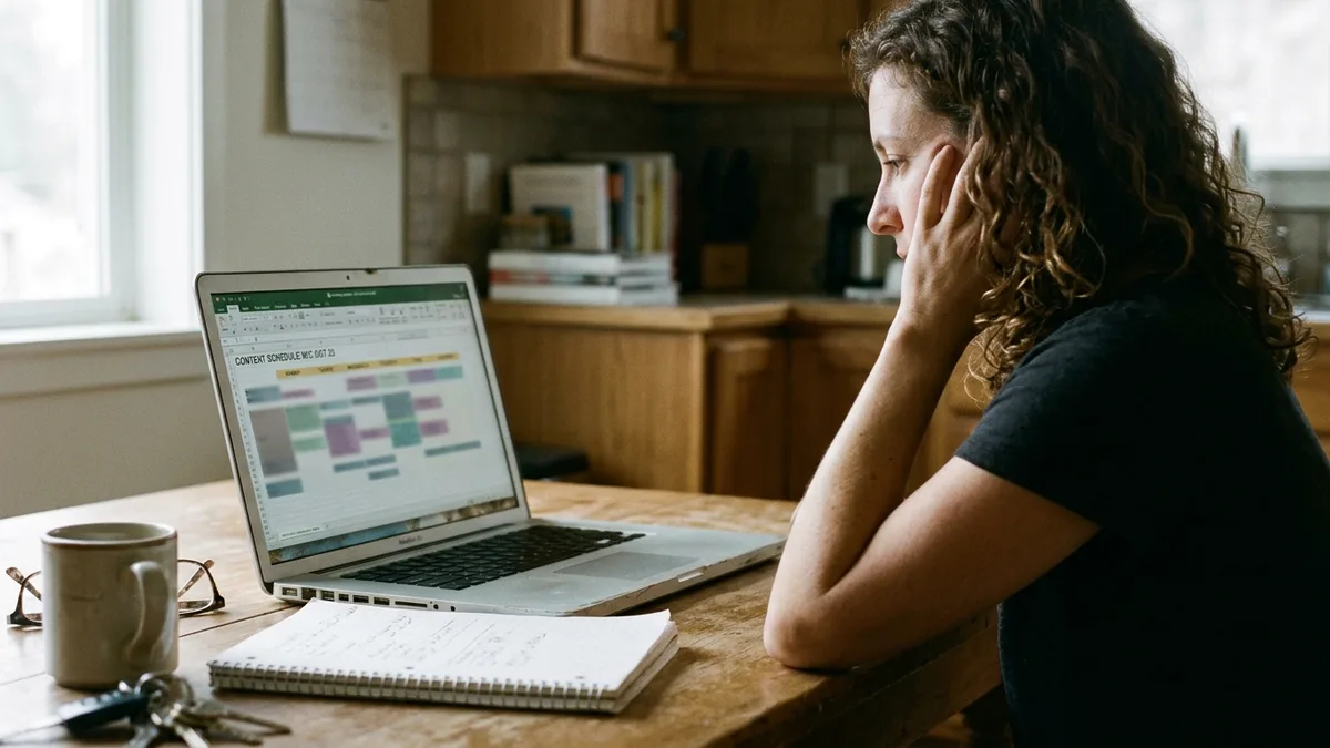 STR marketing plan on a laptop for a vacation rental host