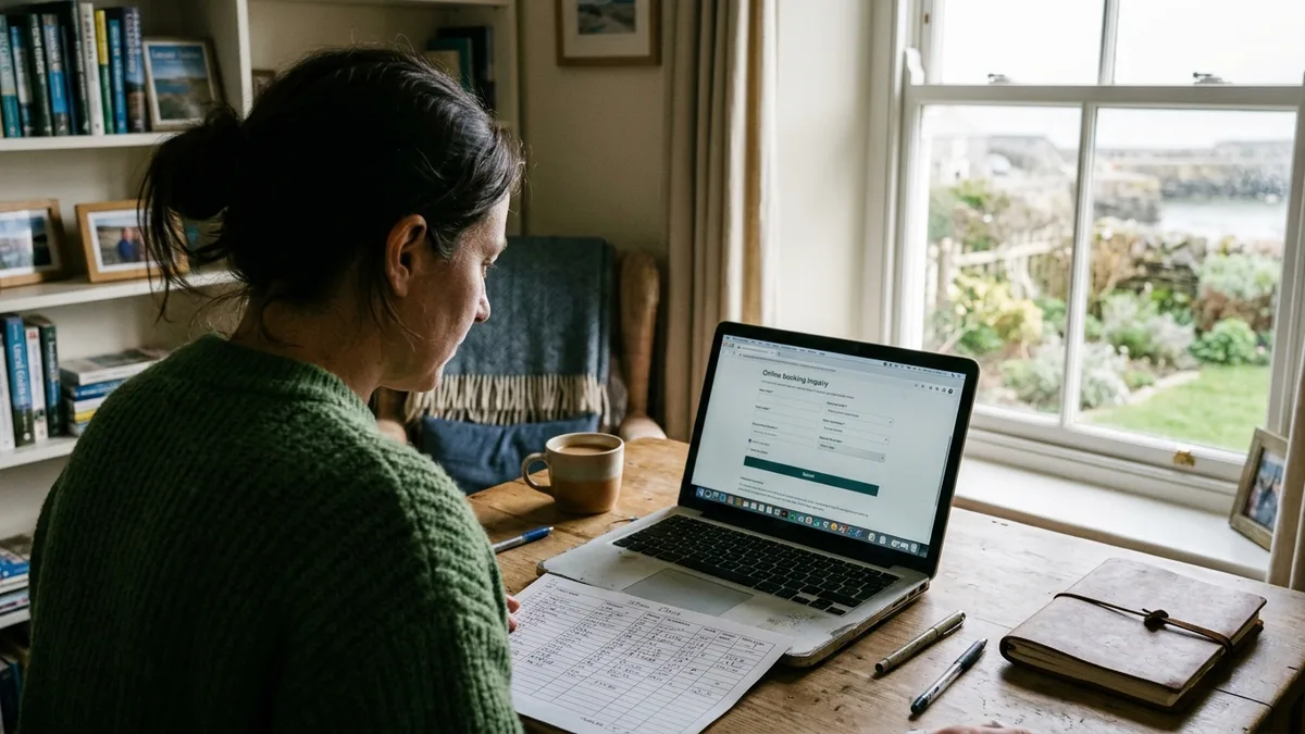 Vacation rental lead generation tracking at a host's desk