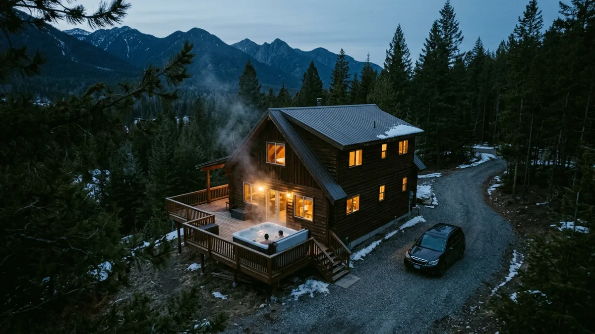 Mountain cabin rental content built to rank in Bing and AI search results