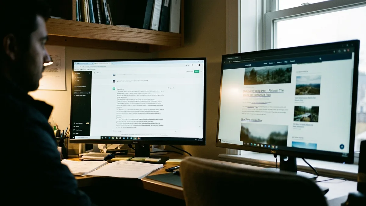 Comparing ChatGPT drafts versus a fully published seo do-it-yourself blog article