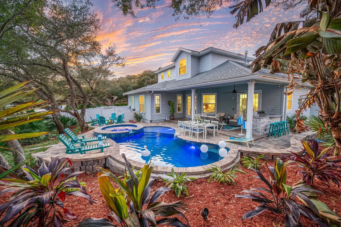 Luxury St. Augustine vacation rental pool and hot tub, managed professionally so owners avoid property manager burnout
