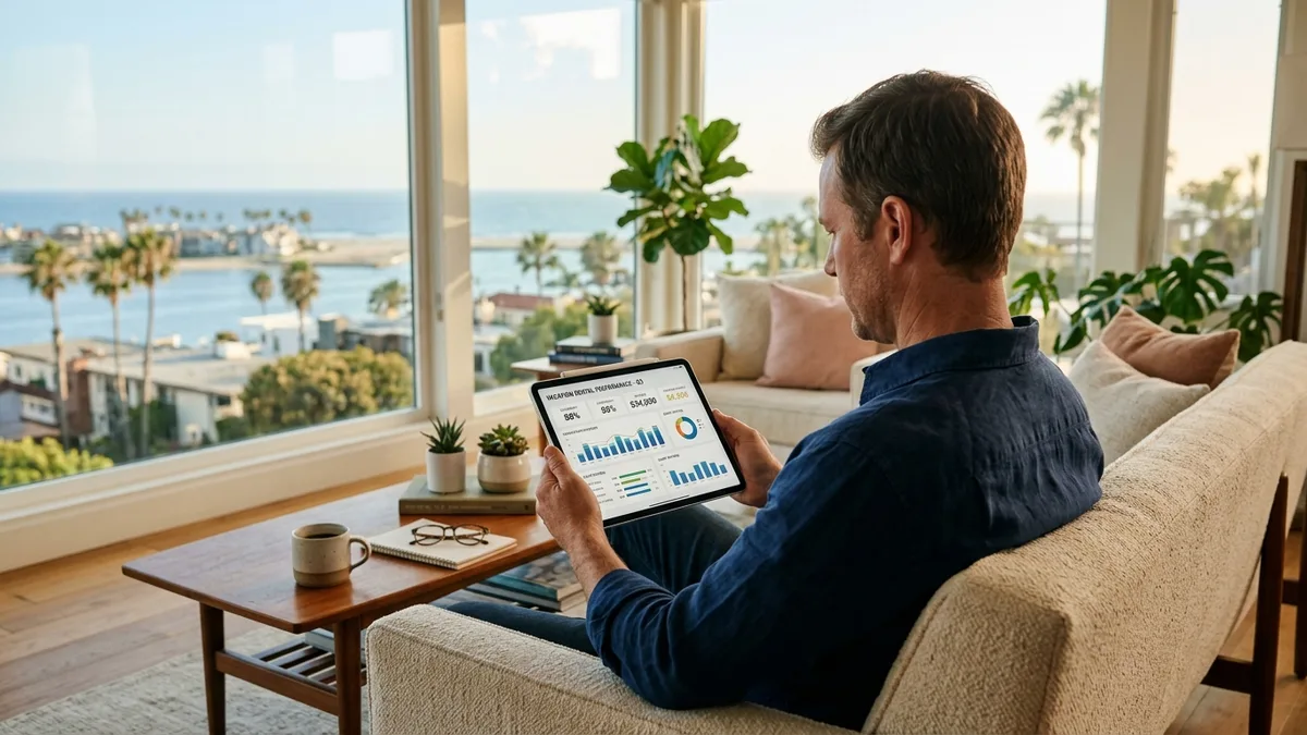 San Diego investment property owner reviewing rental income strategy with co-hosting partner