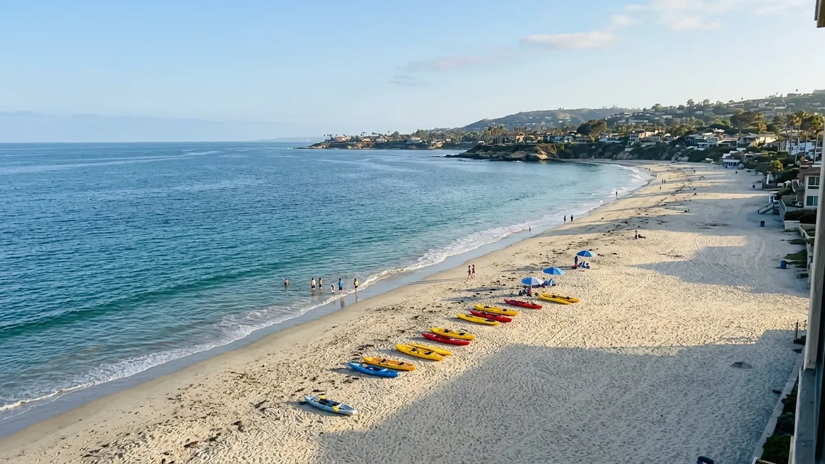 La Jolla Shores beach vacation rental location and ocean access