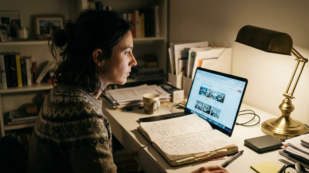 STR host vetting vacation rental vendors on a laptop with multiple browser tabs open showing provider profiles