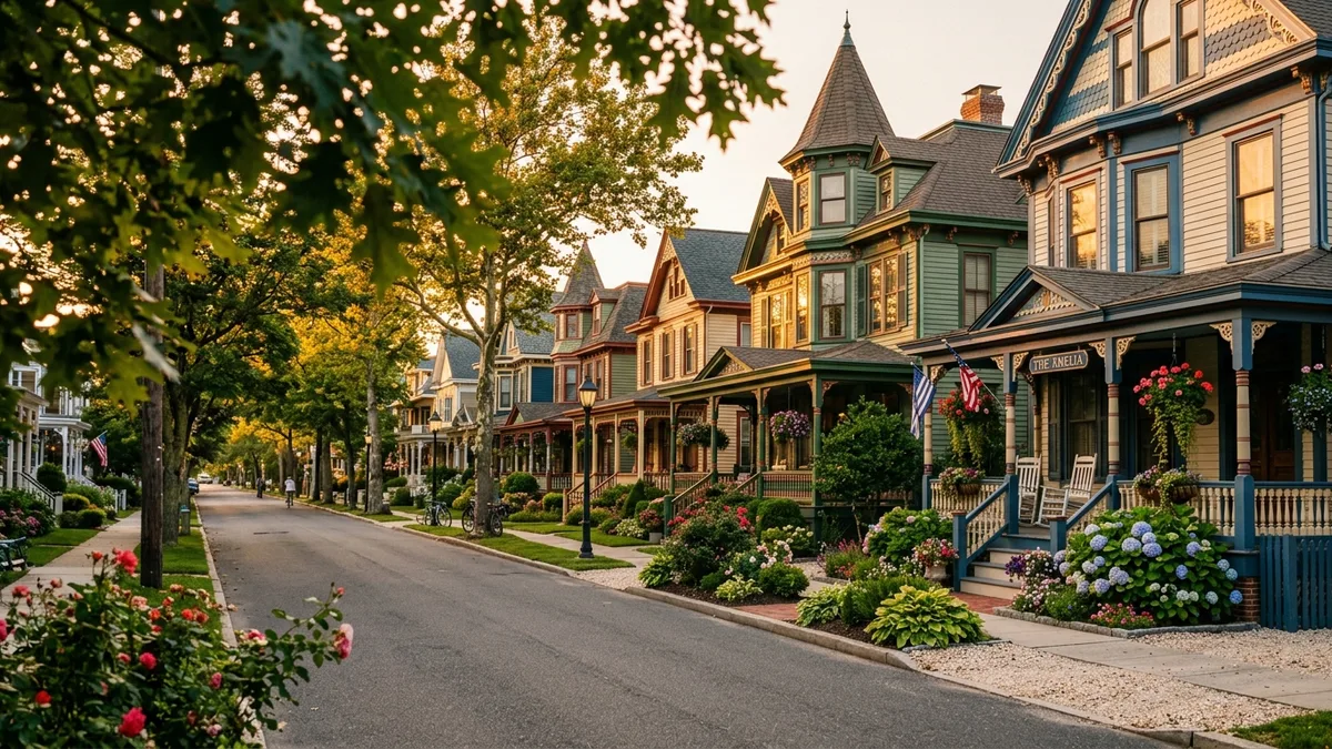 Cape May where to stay Victorian Historic District neighborhood street view