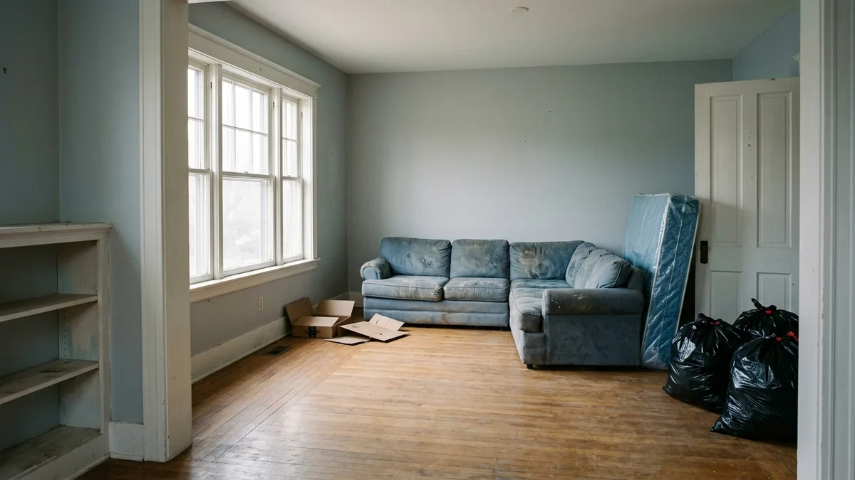 Apartment turnover junk removal cost depends on items left behind