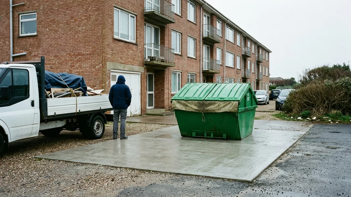 Planning dumpster placement for multifamily turnover waste removal