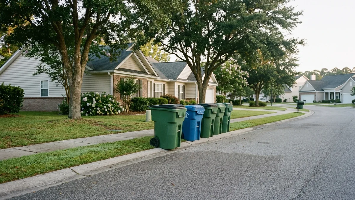 Trash can concierge doorstep details bin management Charleston SC