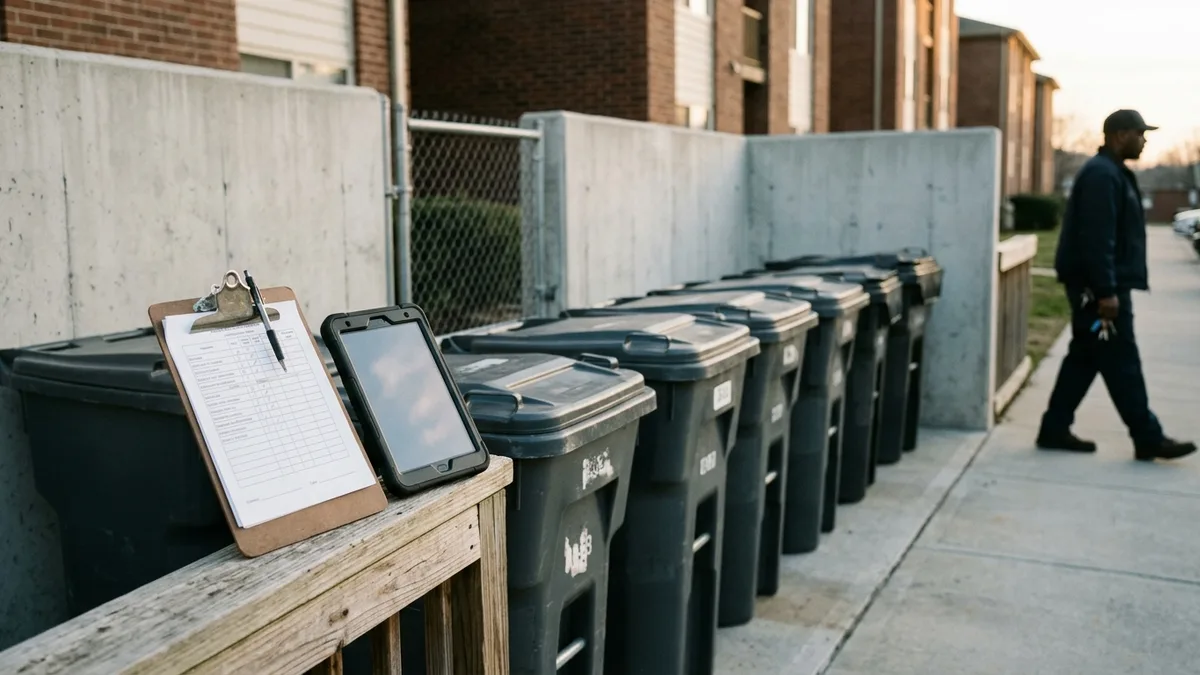 Standardized waste program checklist for a growing multifamily portfolio