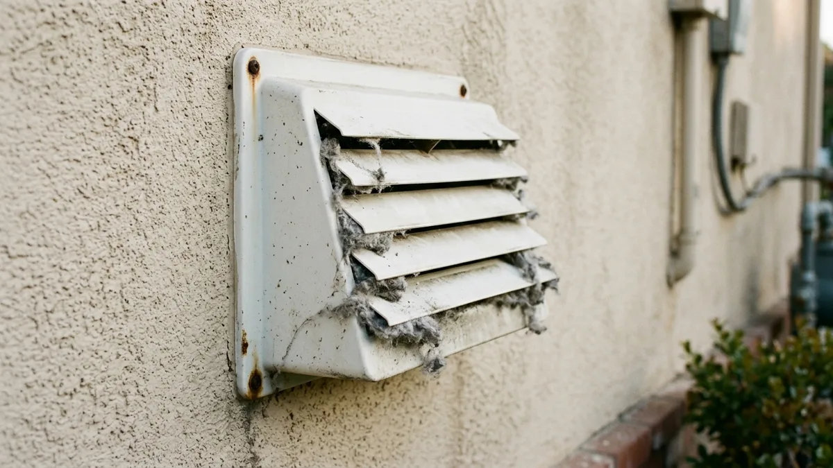 how often clean dryer vents warning signs on exterior vent hood