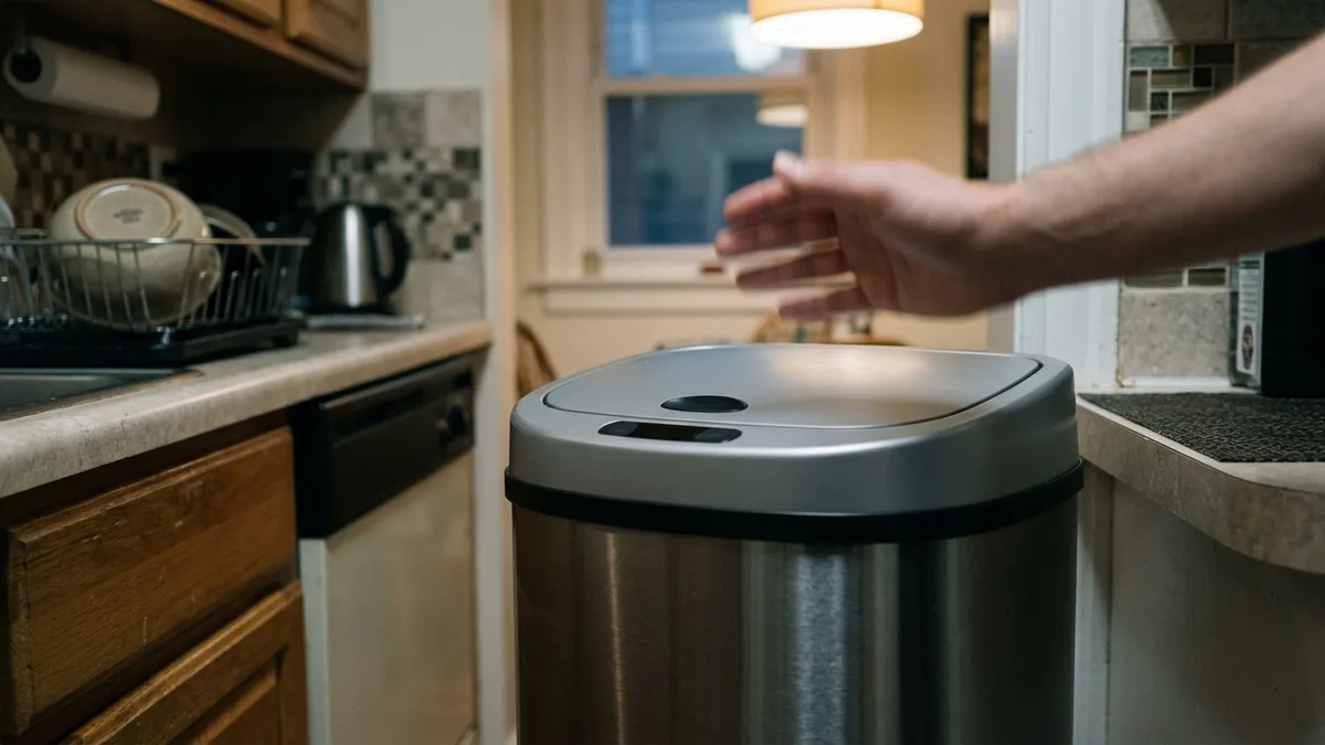 Placing automated garbage cans so the sensor responds reliably