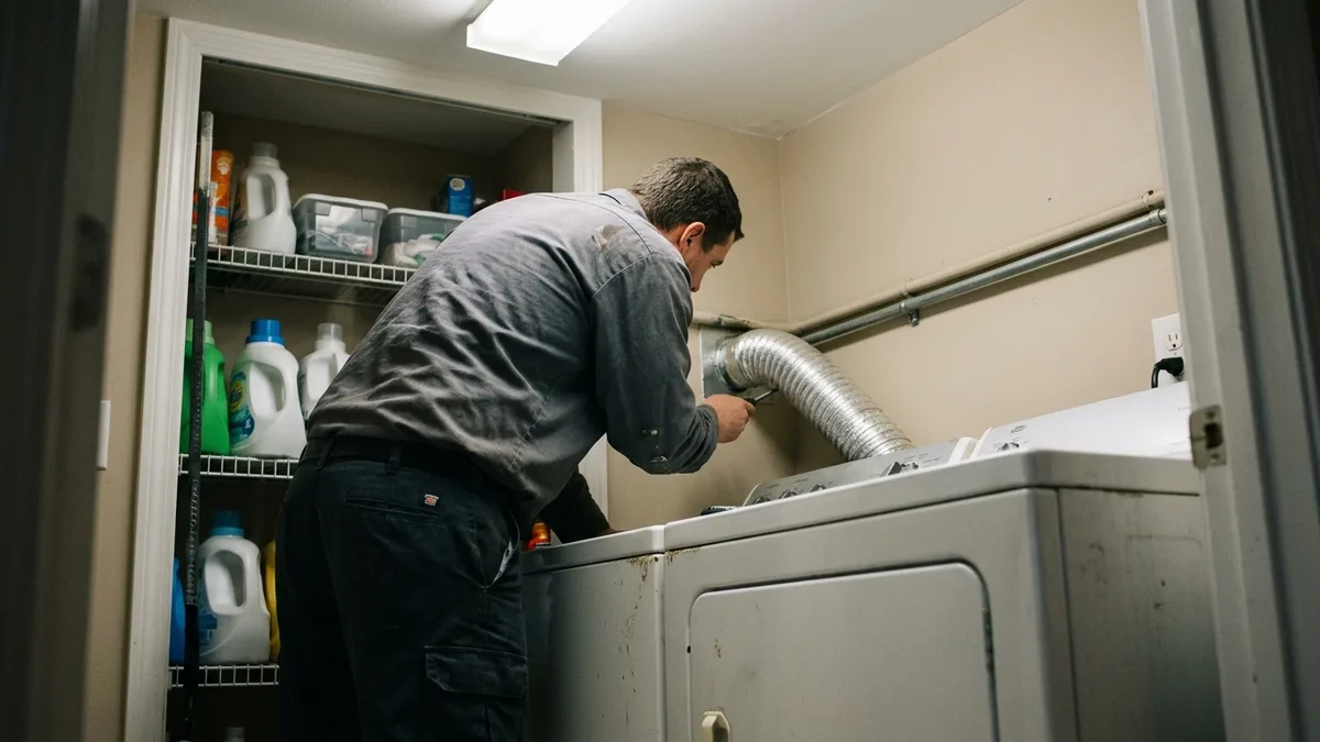 apartment laundry room dryer vent cleaning frequency inspection