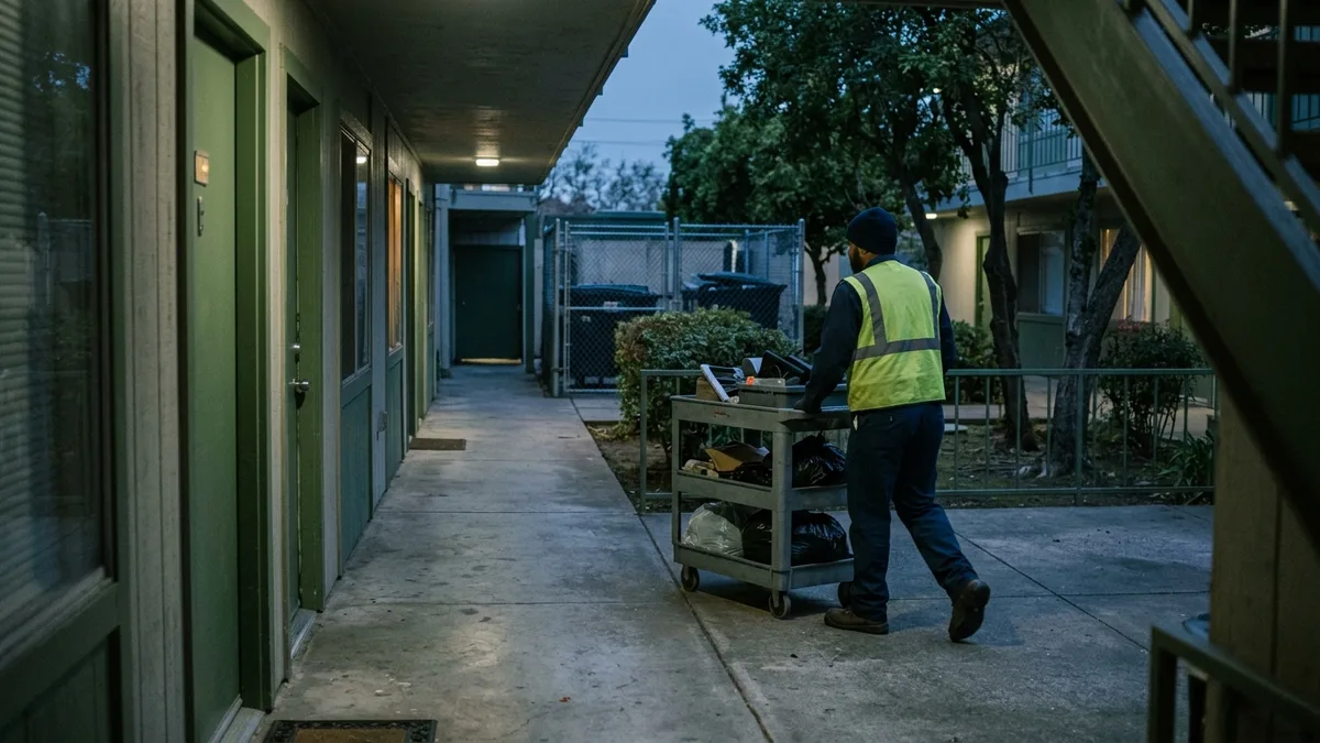 Multifamily move-out trash logistics and nightly valet collection compared with HOA homes