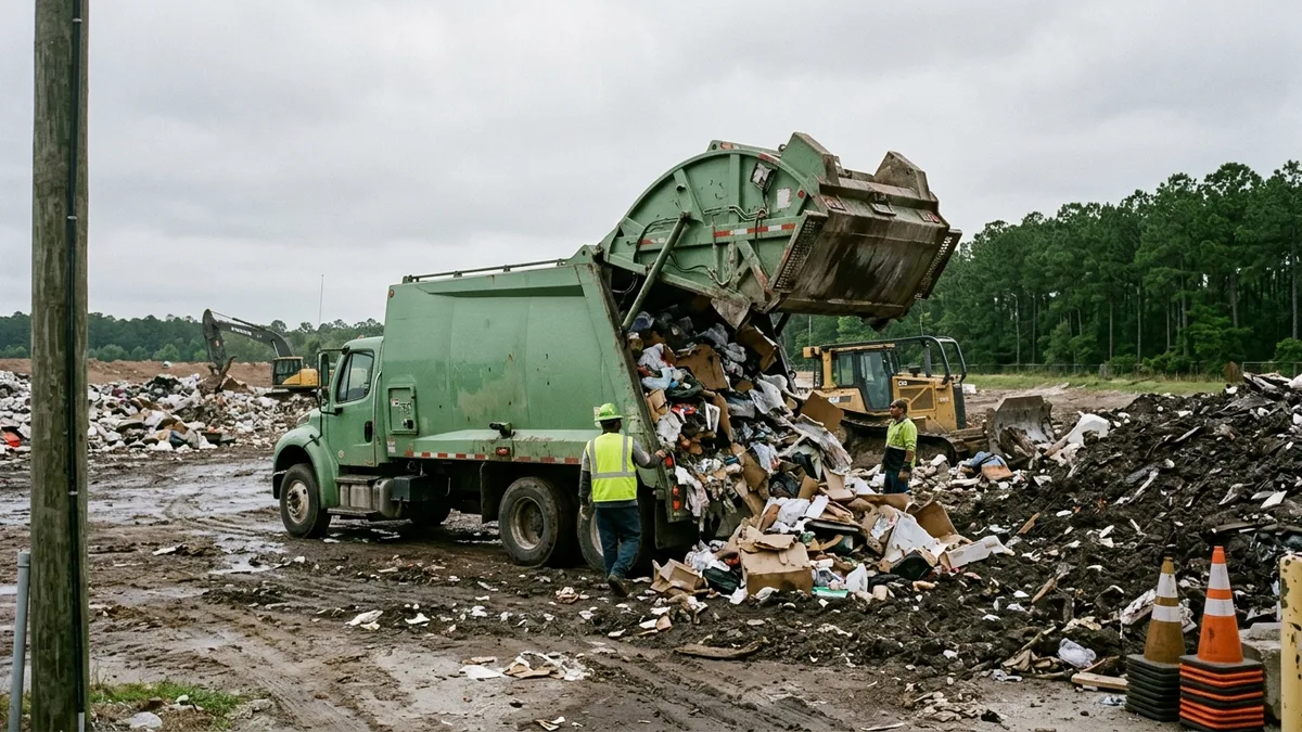 Landfills Charleston SC household garbage transfer and disposal route