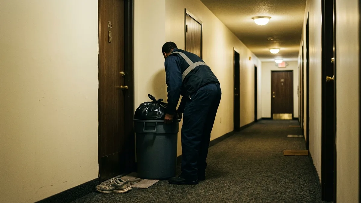 Consistent valet trash pickup schedule preventing cluttered apartment hallways