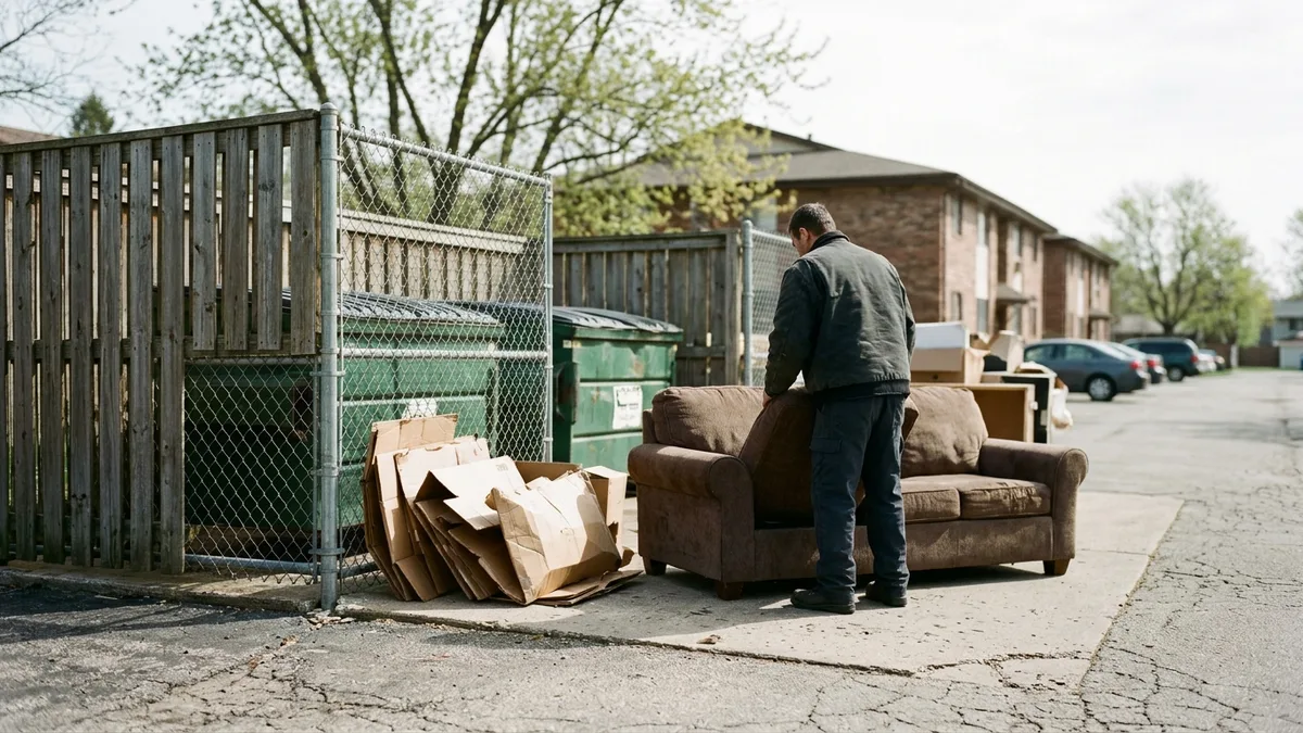 Bulk item removal at a Charleston area apartment community