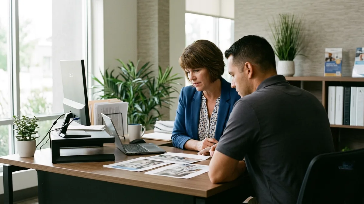 Reviewing lease renewals and resident satisfaction data for an apartment community