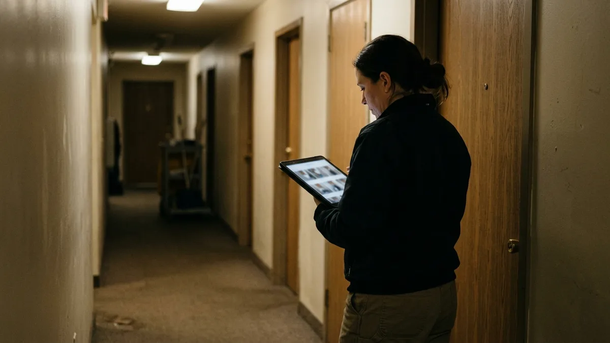 Photo-verified waste collectors documentation for property manager accountability