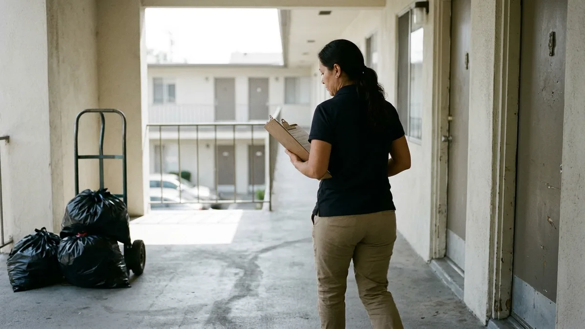 Turnover checklist for coordinating multifamily waste removal